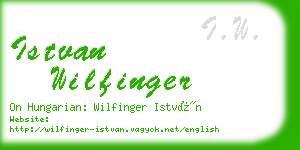 istvan wilfinger business card